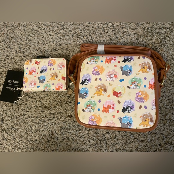 Loungefly Disney Cats with Milk Cartons Crossbody - Picture 2 of 4